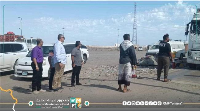 "الماس" يطلع على أعمال محطة العلم للوزن المحوري في أبين